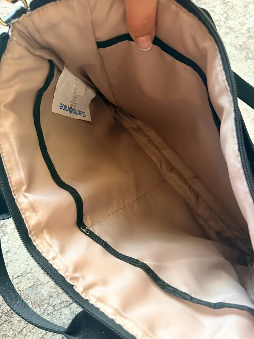 Samsonite Black Laptop Bag with Gold Hardware